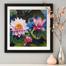 Charger l'image dans la galerie, Lotus - diamant rond complet - 30x30cm