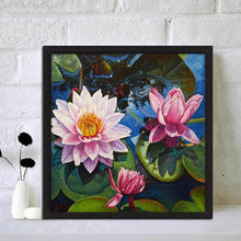 Charger l'image dans la galerie, Lotus - diamant rond complet - 30x30cm