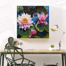 Charger l'image dans la galerie, Lotus - diamant rond complet - 30x30cm