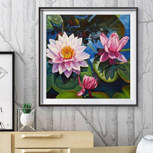 Charger l'image dans la galerie, Lotus - diamant rond complet - 30x30cm