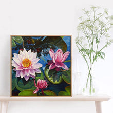 Charger l'image dans la galerie, Lotus - diamant rond complet - 30x30cm