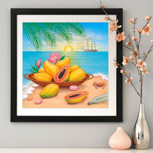 Charger l'image dans la galerie, Fruits de plage - diamant rond complet - 30x30cm
