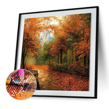 Charger l'image dans la galerie, Paysage d’érables d’automne - diamant rond complet - 30x30cm