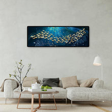 Charger l'image dans la galerie, École de poisson - diamant rond complet - 80x30cm