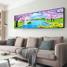 Charger l'image dans la galerie, Lac des cygnes - diamant rond complet - 100x50cm