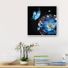Charger l'image dans la galerie, Papillon de fleur - diamant rond complet - 40x40cm