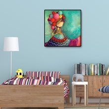 Charger l'image dans la galerie, Fille de dessin animé - diamant rond complet - 50x50cm