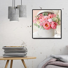 Charger l'image dans la galerie, Fleur dans la boîte - diamant rond complet - 30x30cm