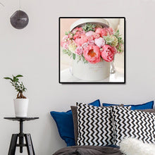 Charger l'image dans la galerie, Fleur dans la boîte - diamant rond complet - 30x30cm