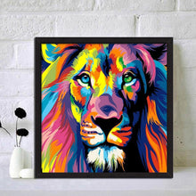 Charger l'image dans la galerie, Lion animal - diamant rond complet - 30x30cm