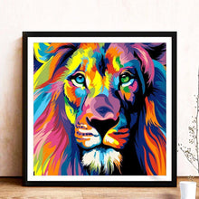 Charger l'image dans la galerie, Lion animal - diamant rond complet - 30x30cm