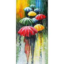 Charger l'image dans la galerie, Umbrella people - diamant rond complet - 45x85cm