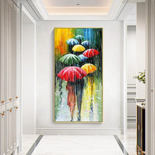Charger l'image dans la galerie, Umbrella people - diamant rond complet - 45x85cm