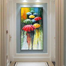Charger l'image dans la galerie, Umbrella people - diamant rond complet - 45x85cm