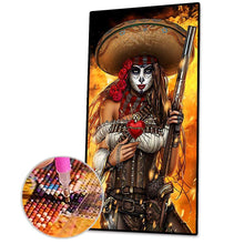 Charger l'image dans la galerie, Portrait pirate - diamant rond complet - 45x85cm