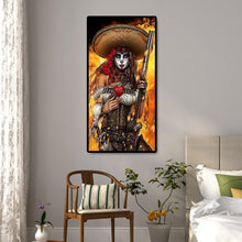 Charger l'image dans la galerie, Portrait pirate - diamant rond complet - 45x85cm