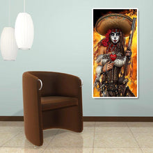 Charger l'image dans la galerie, Portrait pirate - diamant rond complet - 45x85cm