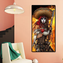 Charger l'image dans la galerie, Portrait pirate - diamant rond complet - 45x85cm