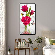 Charger l'image dans la galerie, Papillons roses - diamant rond complet - 45x85cm