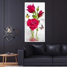 Charger l'image dans la galerie, Papillons roses - diamant rond complet - 45x85cm