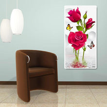 Charger l'image dans la galerie, Papillons roses - diamant rond complet - 45x85cm
