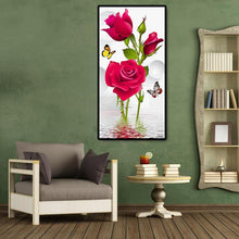 Charger l'image dans la galerie, Papillons roses - diamant rond complet - 45x85cm