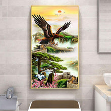 Charger l'image dans la galerie, Aigle montant - diamant rond complet - 45x85cm