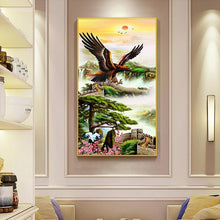 Charger l'image dans la galerie, Aigle montant - diamant rond complet - 45x85cm