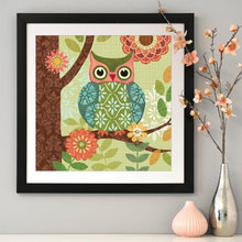 Charger l'image dans la galerie, Hibou d’animal - diamant rond complet - 30x30cm