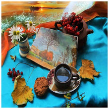 Charger l'image dans la galerie, Café - diamant rond complet - 30x30cm