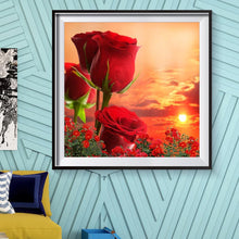 Charger l'image dans la galerie, Fleur de rose - diamant rond complet - 30x30cm