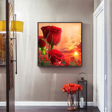 Charger l'image dans la galerie, Fleur de rose - diamant rond complet - 30x30cm