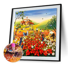 Charger l'image dans la galerie, Mer de fleur de papillon - diamant rond complet - 30x30cm