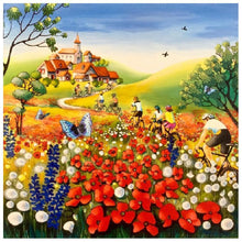 Charger l'image dans la galerie, Mer de fleur de papillon - diamant rond complet - 30x30cm