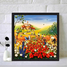 Charger l'image dans la galerie, Mer de fleur de papillon - diamant rond complet - 30x30cm