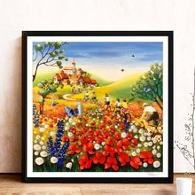 Charger l'image dans la galerie, Mer de fleur de papillon - diamant rond complet - 30x30cm