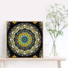 Charger l'image dans la galerie, Fleur jaune - diamant rond complet - 30x30cm