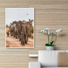 Charger l'image dans la galerie, Éléphant sur route - diamant rond complet - 30x40cm