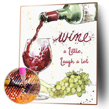 Charger l'image dans la galerie, Verre à vin - diamant rond complet - 30x40cm