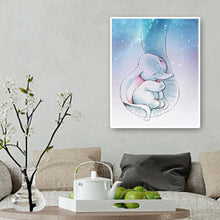 Charger l'image dans la galerie, Éléphant endormi - diamant rond complet - 30x40cm