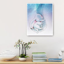 Charger l'image dans la galerie, Éléphant endormi - diamant rond complet - 30x40cm