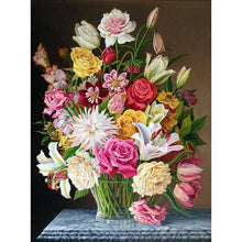 Charger l'image dans la galerie, Fleurs de fleur - diamant rond complet - 30x40cm