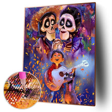 Charger l'image dans la galerie, Garçon et deux squelettes - diamant rond complet - 40x50cm