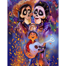Charger l'image dans la galerie, Garçon et deux squelettes - diamant rond complet - 40x50cm