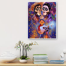 Charger l'image dans la galerie, Garçon et deux squelettes - diamant rond complet - 40x50cm