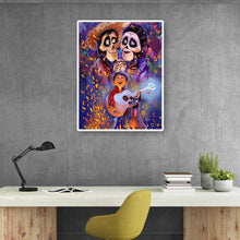 Charger l'image dans la galerie, Garçon et deux squelettes - diamant rond complet - 40x50cm