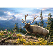 Charger l'image dans la galerie, Cerf animal - diamant rond complet - 40x30cm