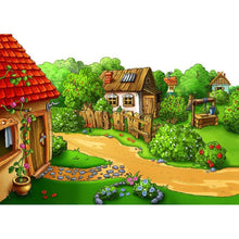 Charger l'image dans la galerie, Chalet de campagne - diamant rond complet - 40x30cm