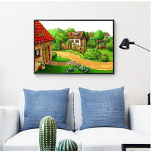 Charger l'image dans la galerie, Chalet de campagne - diamant rond complet - 40x30cm