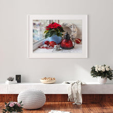 Charger l'image dans la galerie, Fleurs de fenêtre - diamant rond complet - 40x30cm